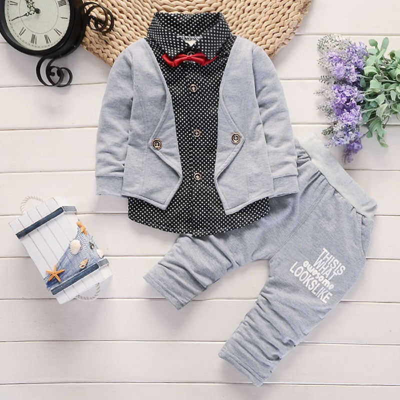 New Design Toddler Boys Casual Suit Set Boys Clothes Set Printed Suit Infant Boys Children Clothing Set - Bambinos Boutique for boys