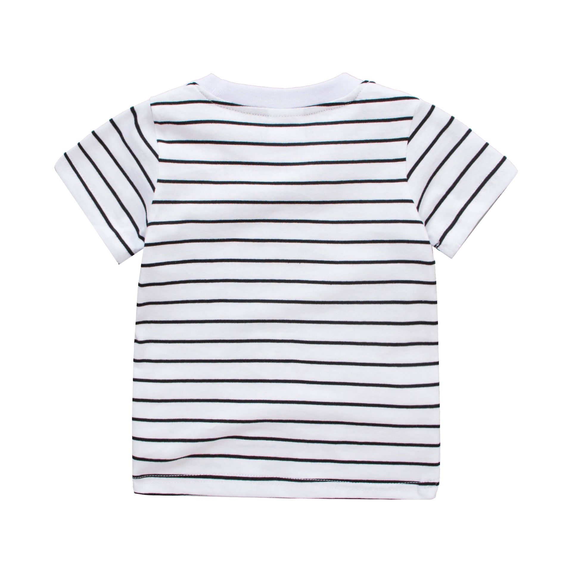Striped Dinosaur Boys Short-sleeved T-shirt - Bambinos Boutique for boys